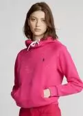 sweat ralph lauren femme vintage classic sweat capuche en coton pastel tie dye rose